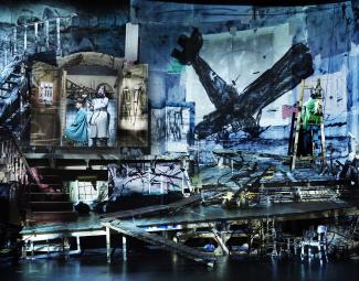 Michael Honeyman as Wozzeck and ensemble in Opera Australia’s 2019 production of Wozzeck at the Sydney Opera House.